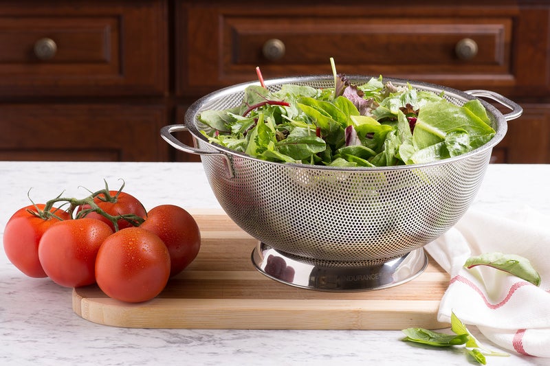 Bellemain 3 Qt Metal Colander with Handle | Pasta, Spaghetti, Berry, Fruit, Vegetable, Kitchen Food Strainer Basket | 18/8 Stainless Steel Colander Bowl | Pot Drainer for Cooking, Sifter Strainer - Image 5